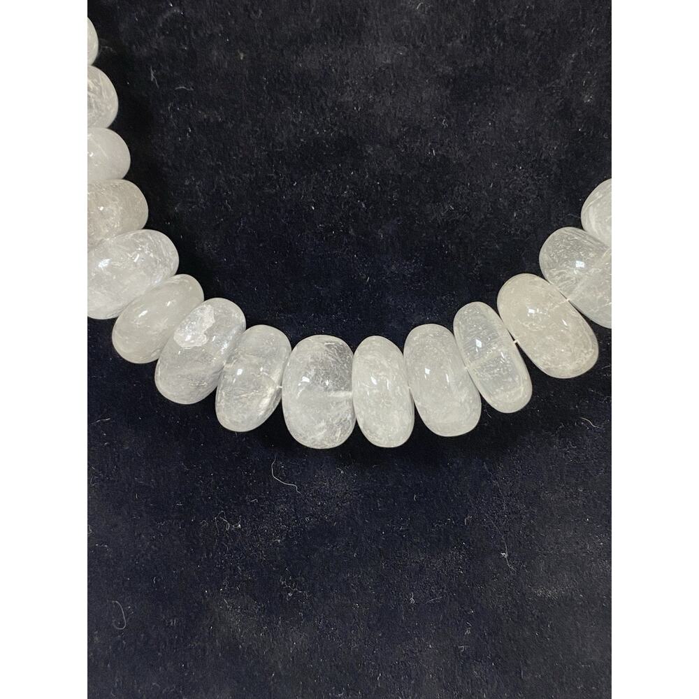 Natural White Moonstone Beaded Necklace - Picture 4 of 8